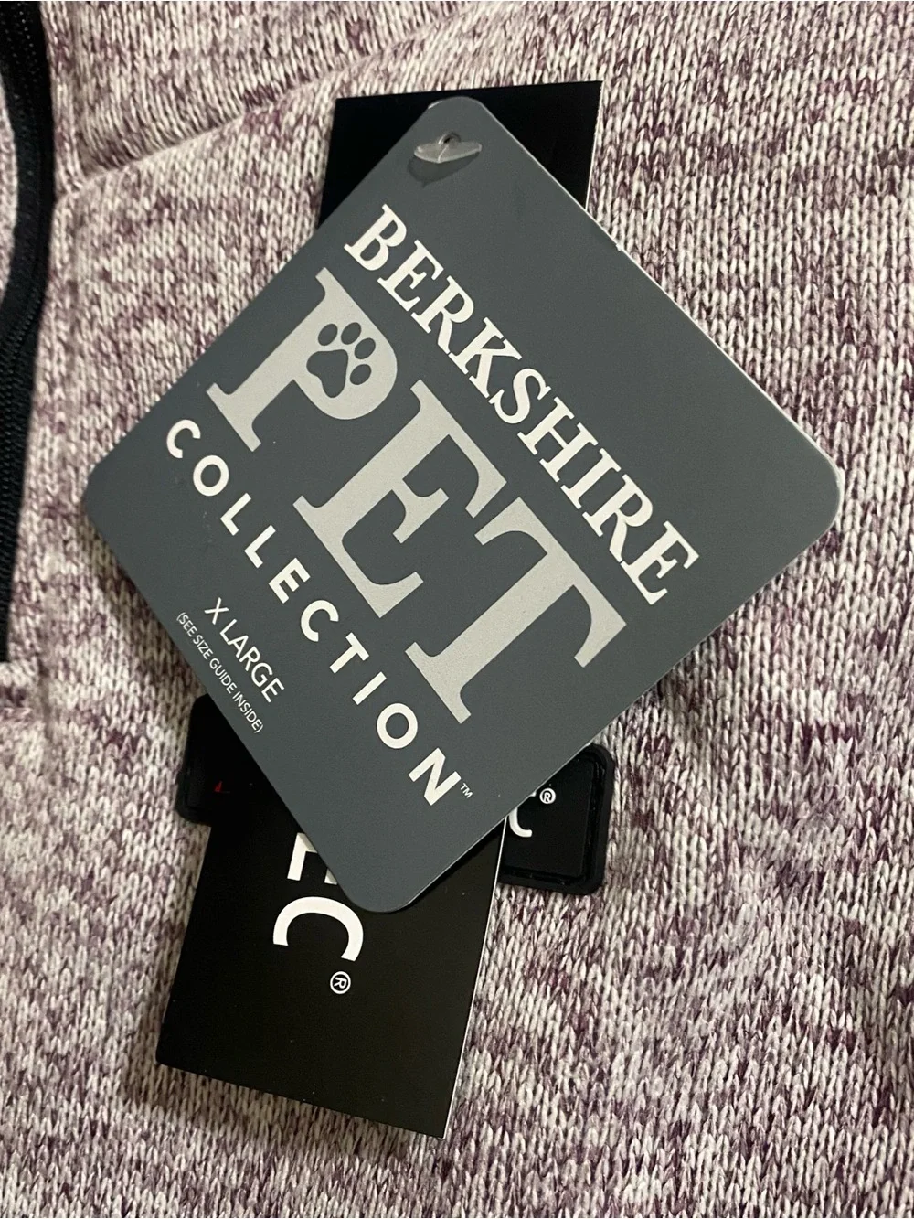 Berkshire Pet Collection XL  Polartec Dog Sweater Fleece Purple White NWT New